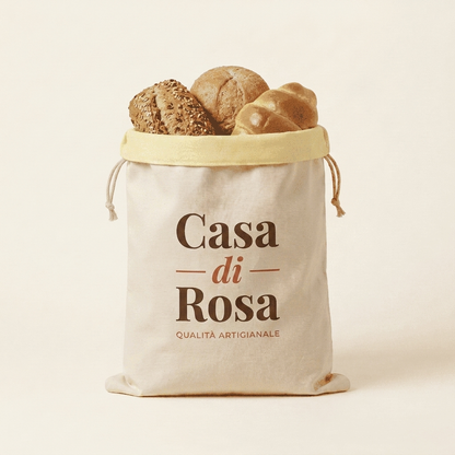 Sacchetto Formato Cornetti Casa di Rosa con panini