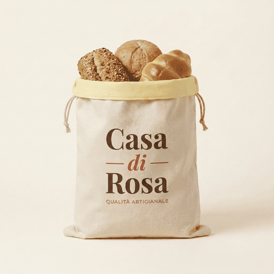 Sacchetto Formato Cornetti Casa di Rosa con panini