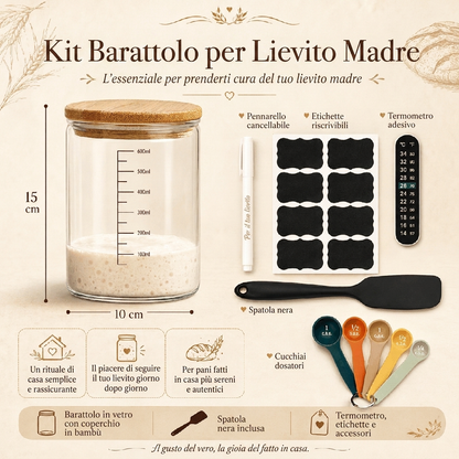 Kit Barattolo per Lievito Madre - l'essenziale per il tuo lievito